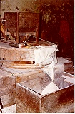 La macina in funzione